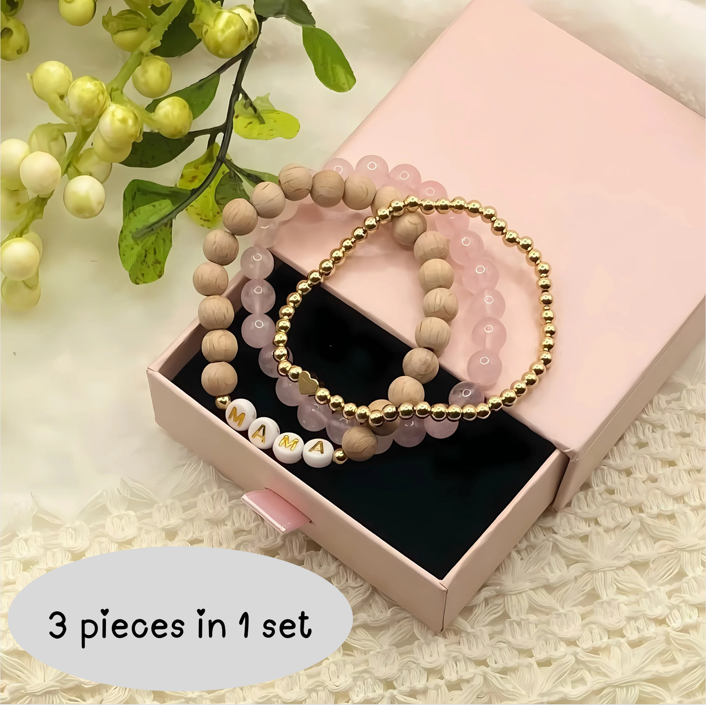 Mama Logo Beaded Bracelet