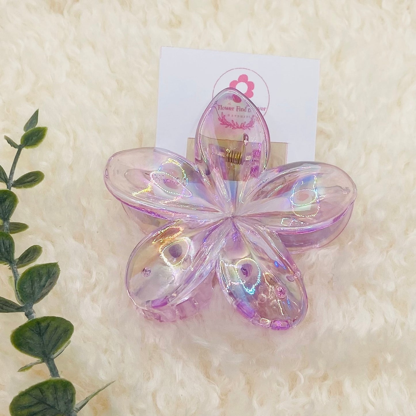 Transparent Flower Hair Claws
