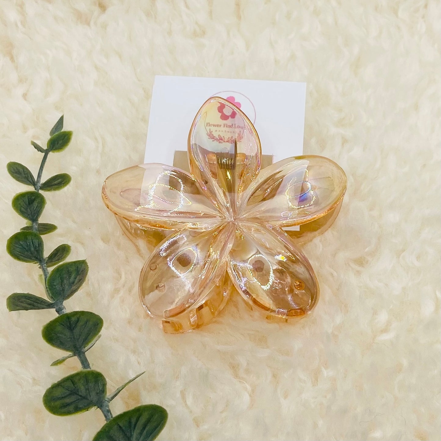Transparent Flower Hair Claws
