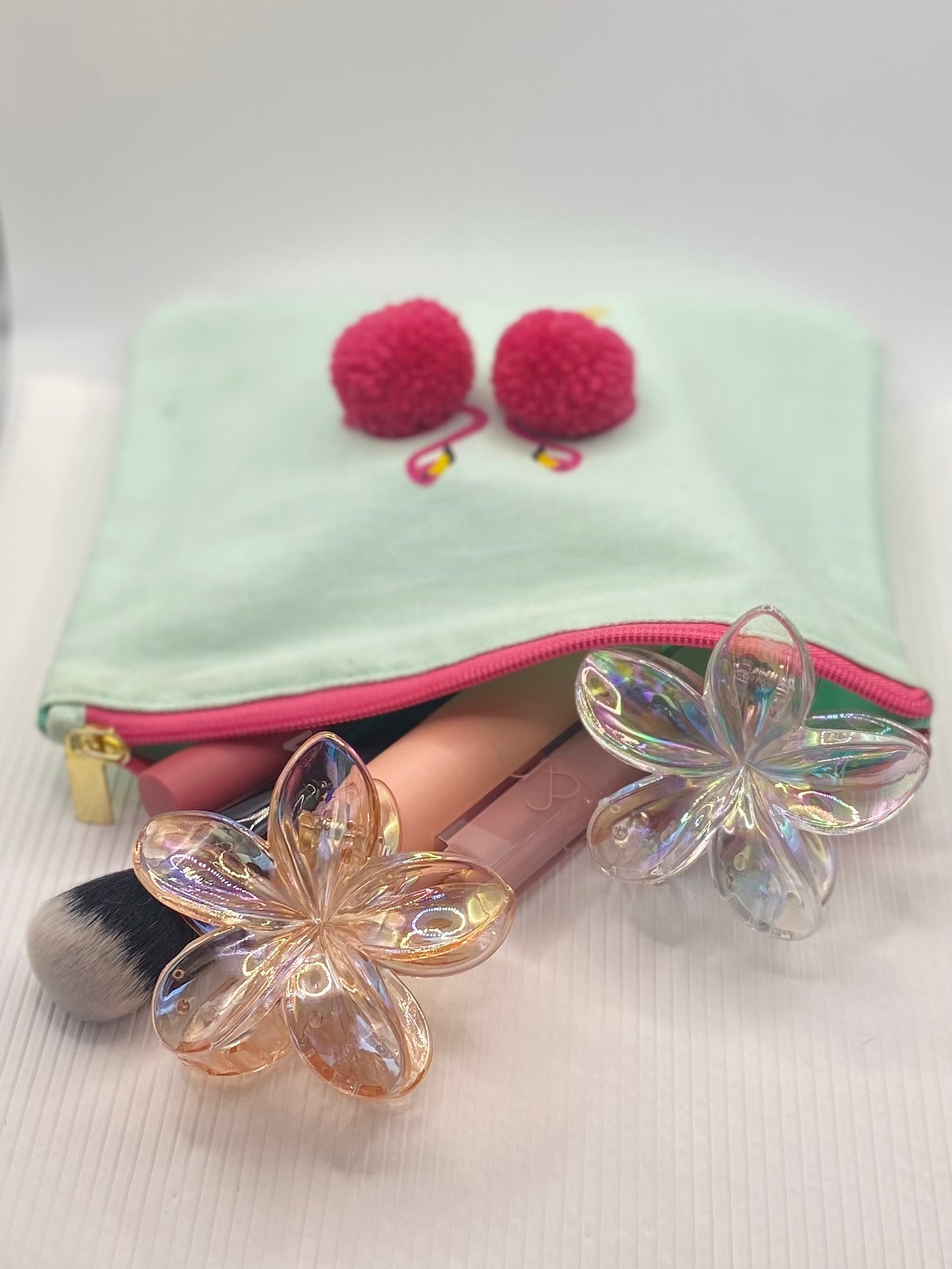 Transparent Flower Hair Claws