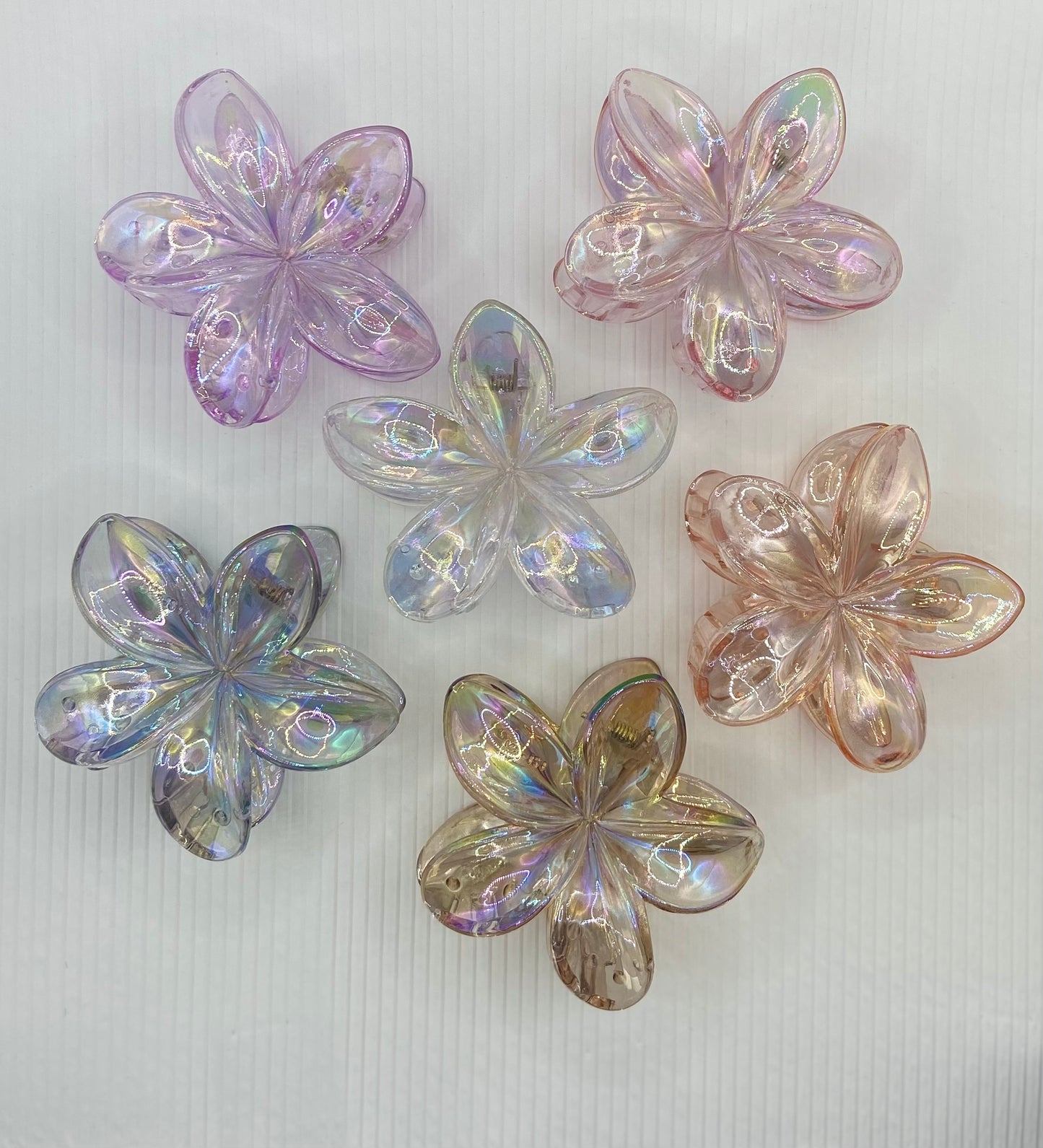 Transparent Flower Hair Claws