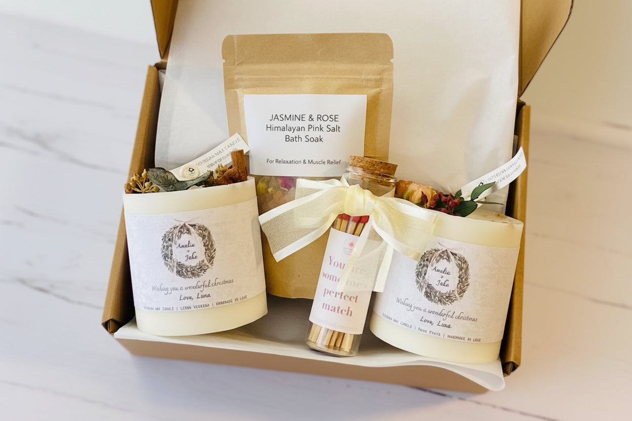 Relax & Recharge: Lemon Himalayan Salt & Aromatherapy Candle Set