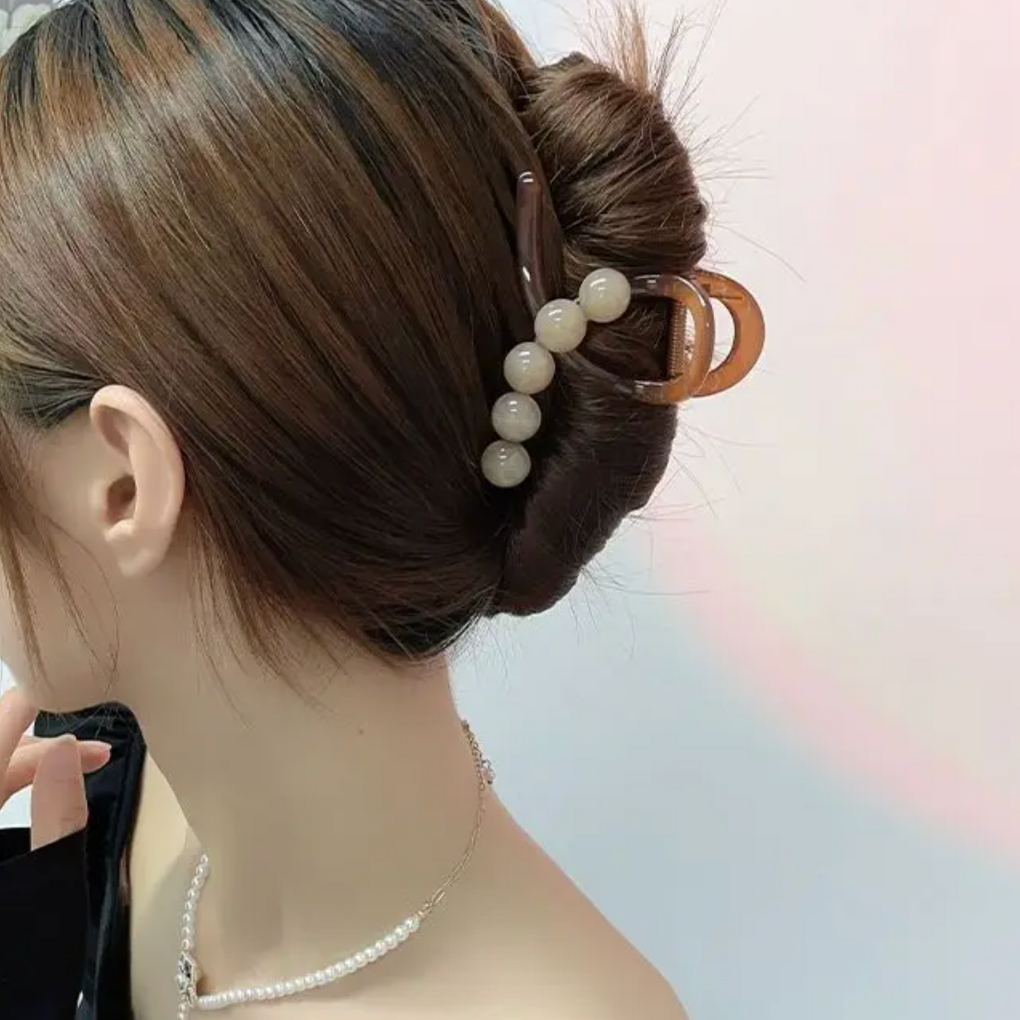 Elegant Pearl Hair Claw Clips (3inches)