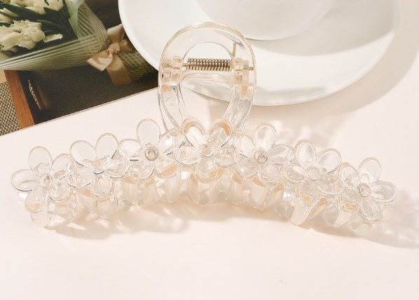 Mini Flower Connected Large Hair Claw Clip (5inches)
