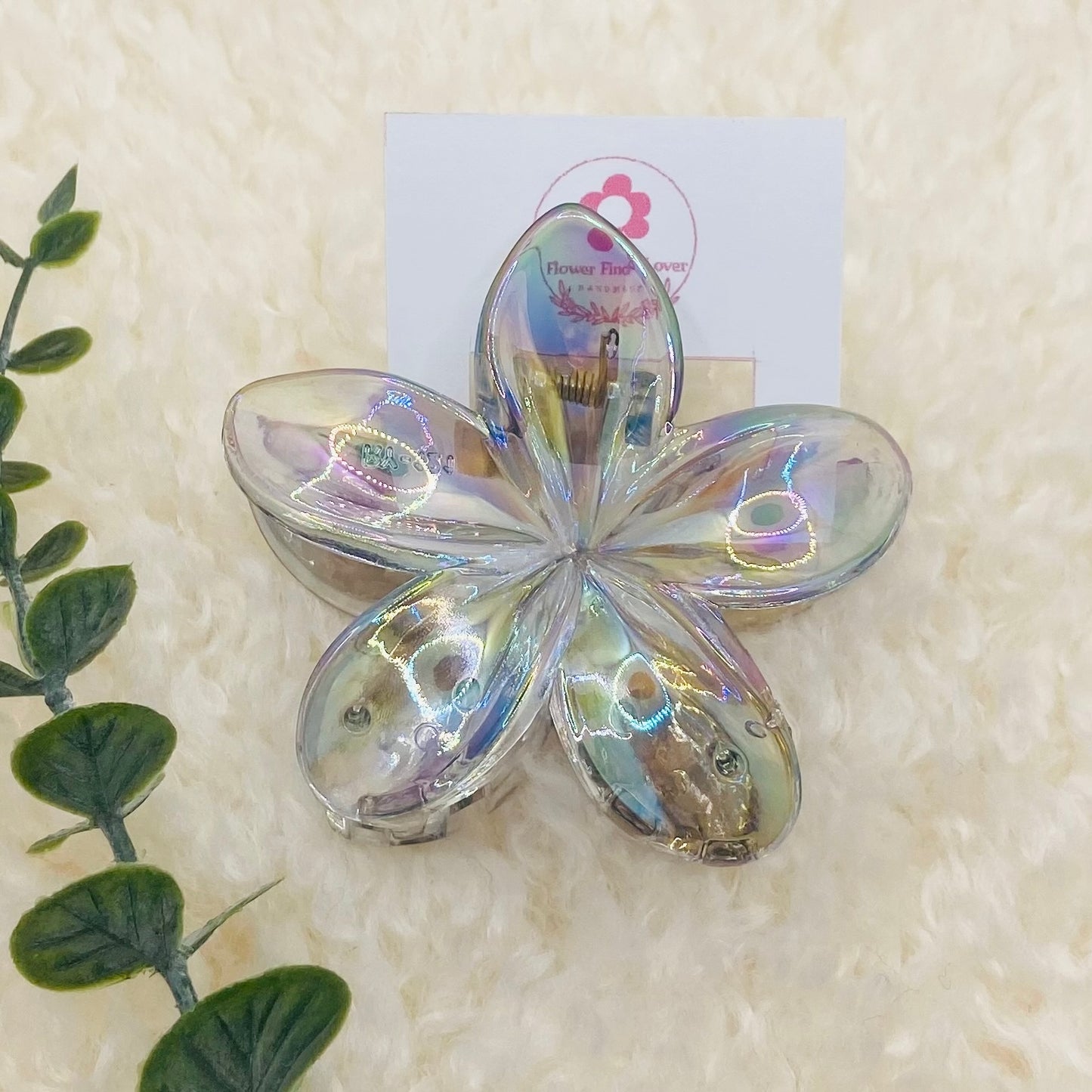 Transparent Flower Hair Claws