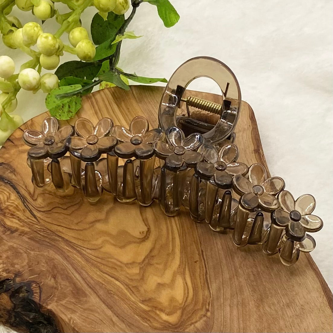 Mini Flower Connected Large Hair Claw Clip (5inches)