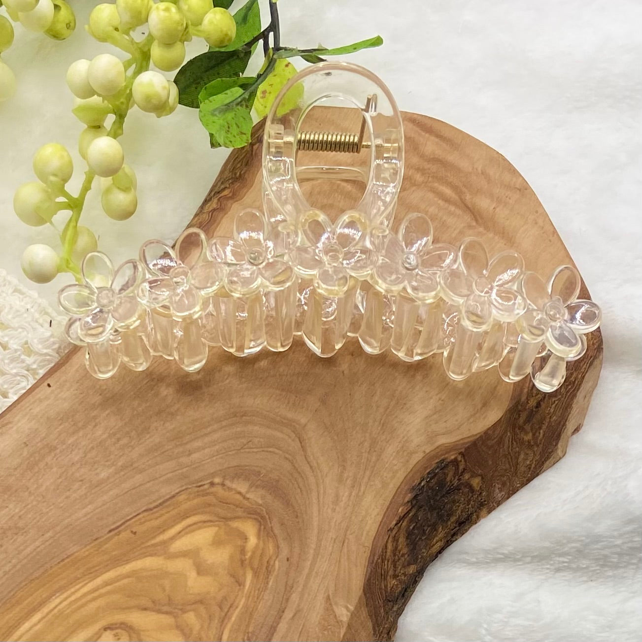 Mini Flower Connected Large Hair Claw Clip (5inches)