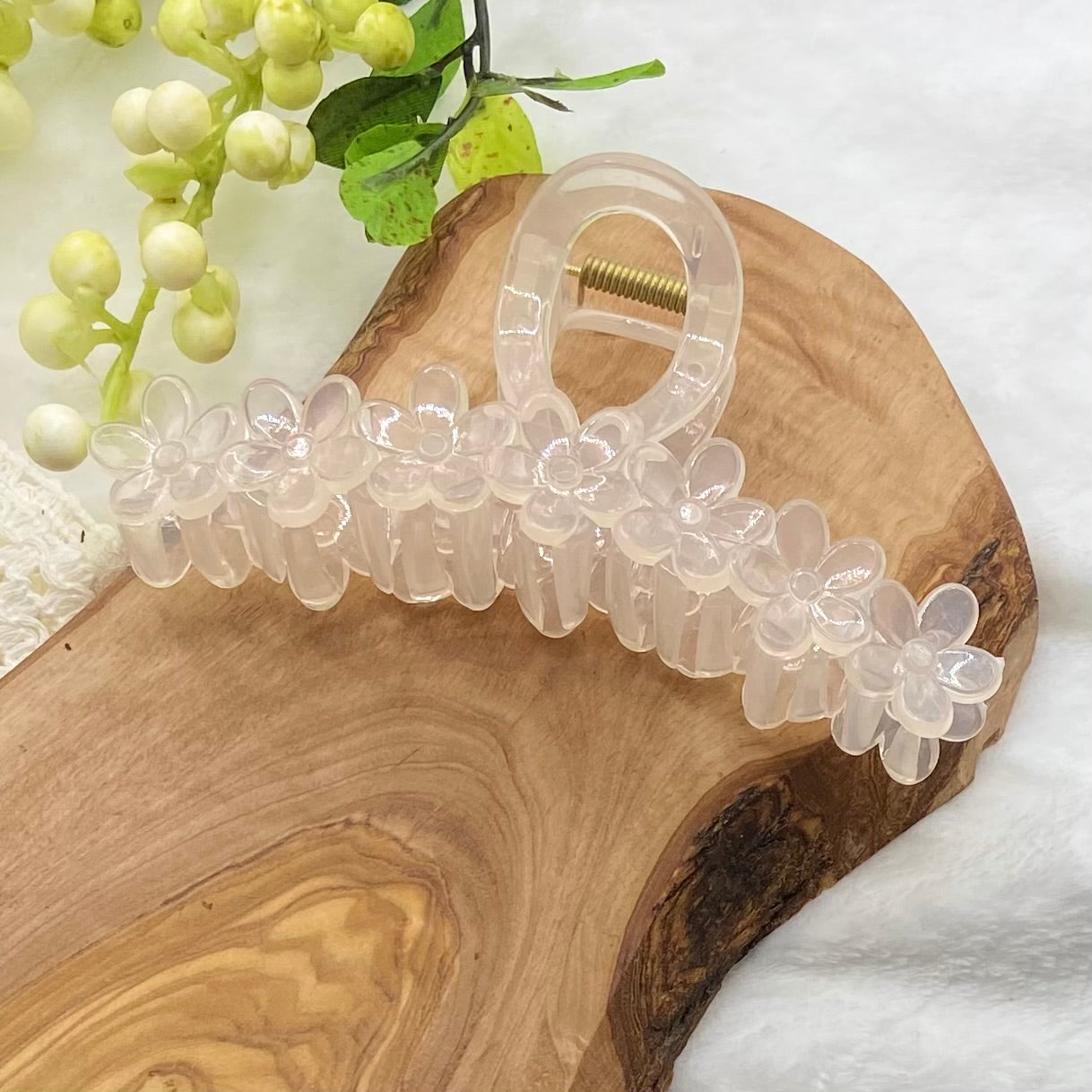 Mini Flower Connected Large Hair Claw Clip (5inches)