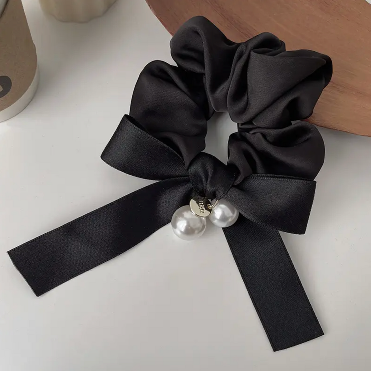 Luxe Hair, Effortless Style: Ribbon & Pearl Scrunchies