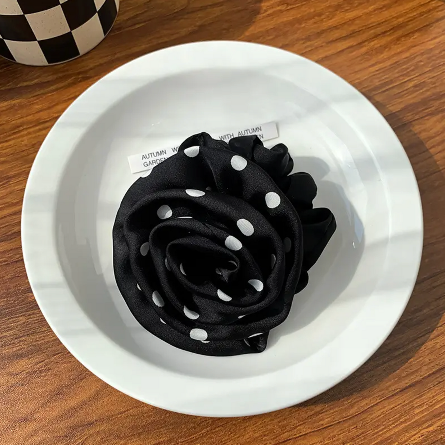 Sweetly Chic: Polka Dot & Rose Hair Scrunchies