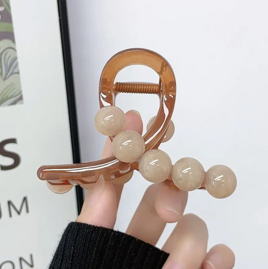 Elegant Pearl Hair Claw Clips (3inches)