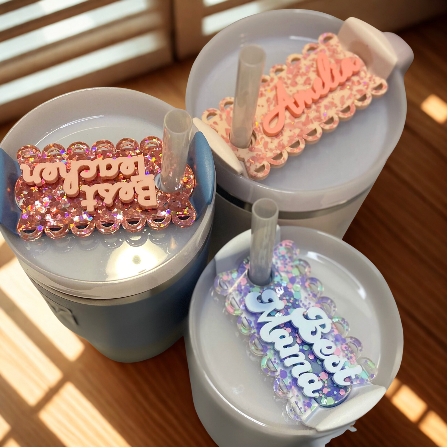 Scalloped Stanley Name Plate | Stanley Topper 30oz H2.0 Accessory